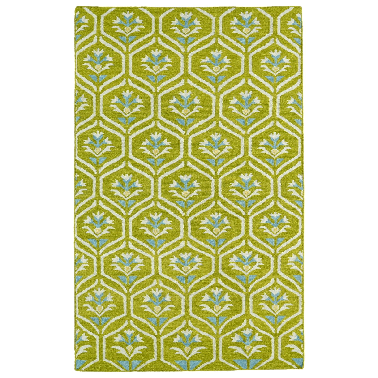 Glam Handmade Flatweave Area Rug - 8' x 10', Wasabi, GLA08