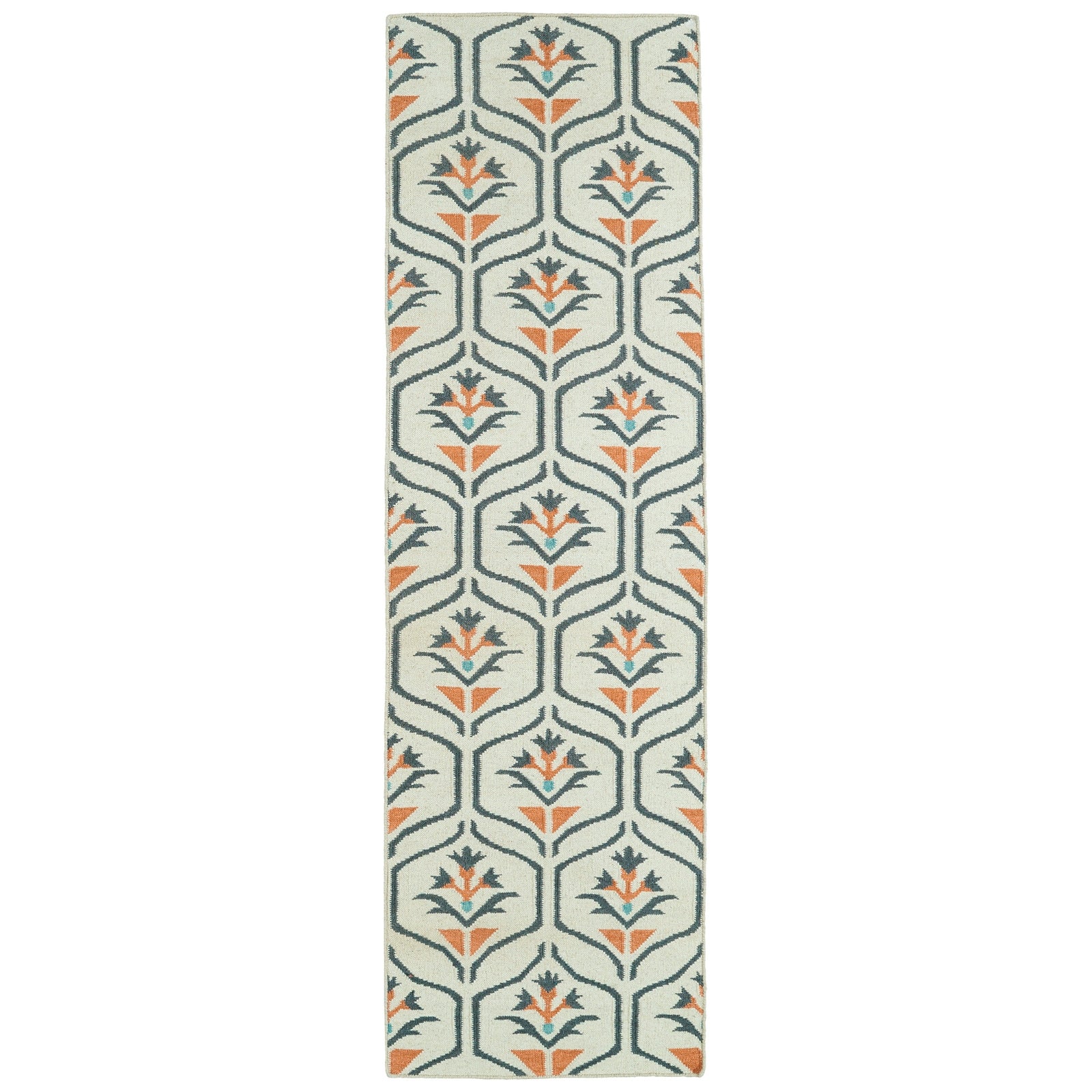 Glam Handmade Flatweave Runner - 2'6" x 8', Coral, GLA08