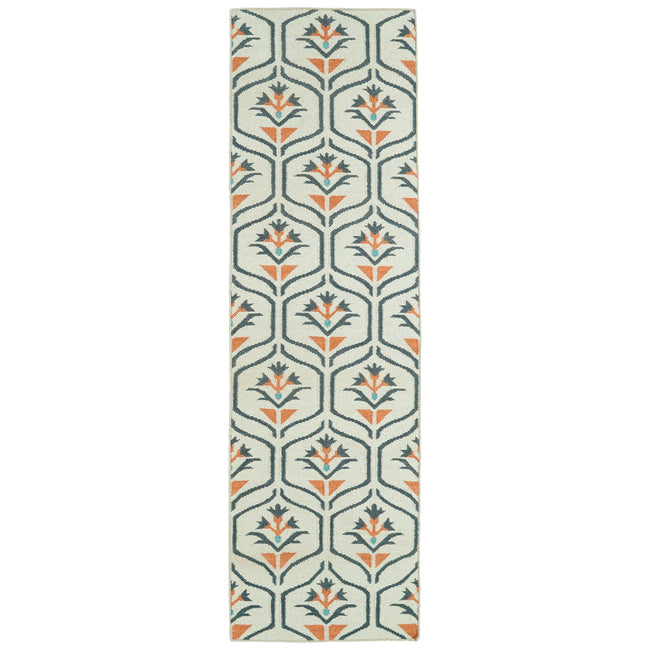 Glam Handmade Flatweave Runner - 2'6" x 8', Coral, GLA08