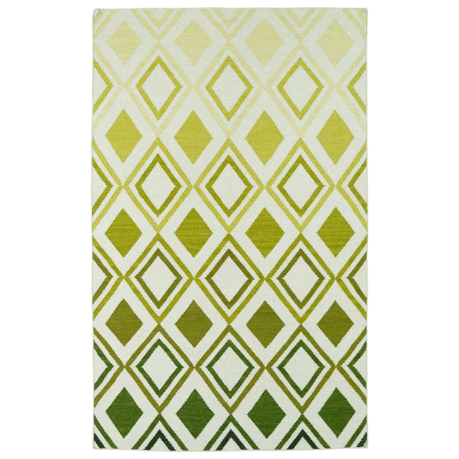 Glam Handmade Flatweave Area Rug - 2' x 3', Green, GLA09