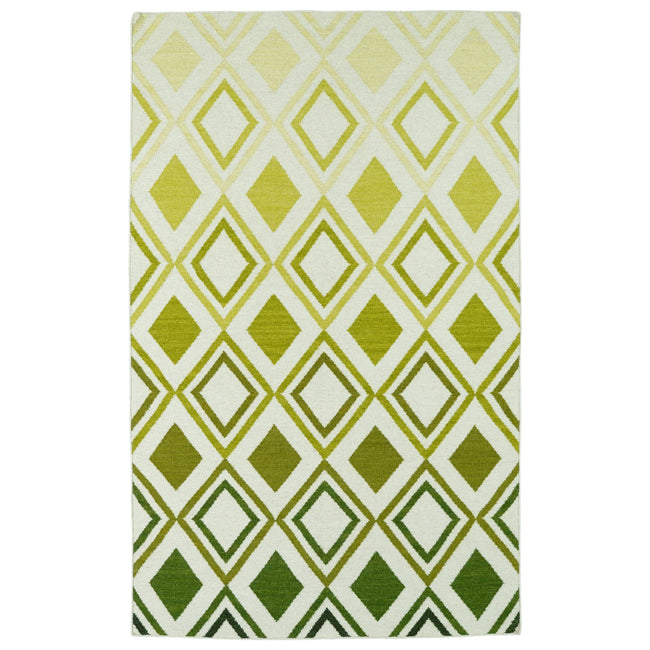 Glam Handmade Flatweave Area Rug - 9' x 12', Green, GLA09