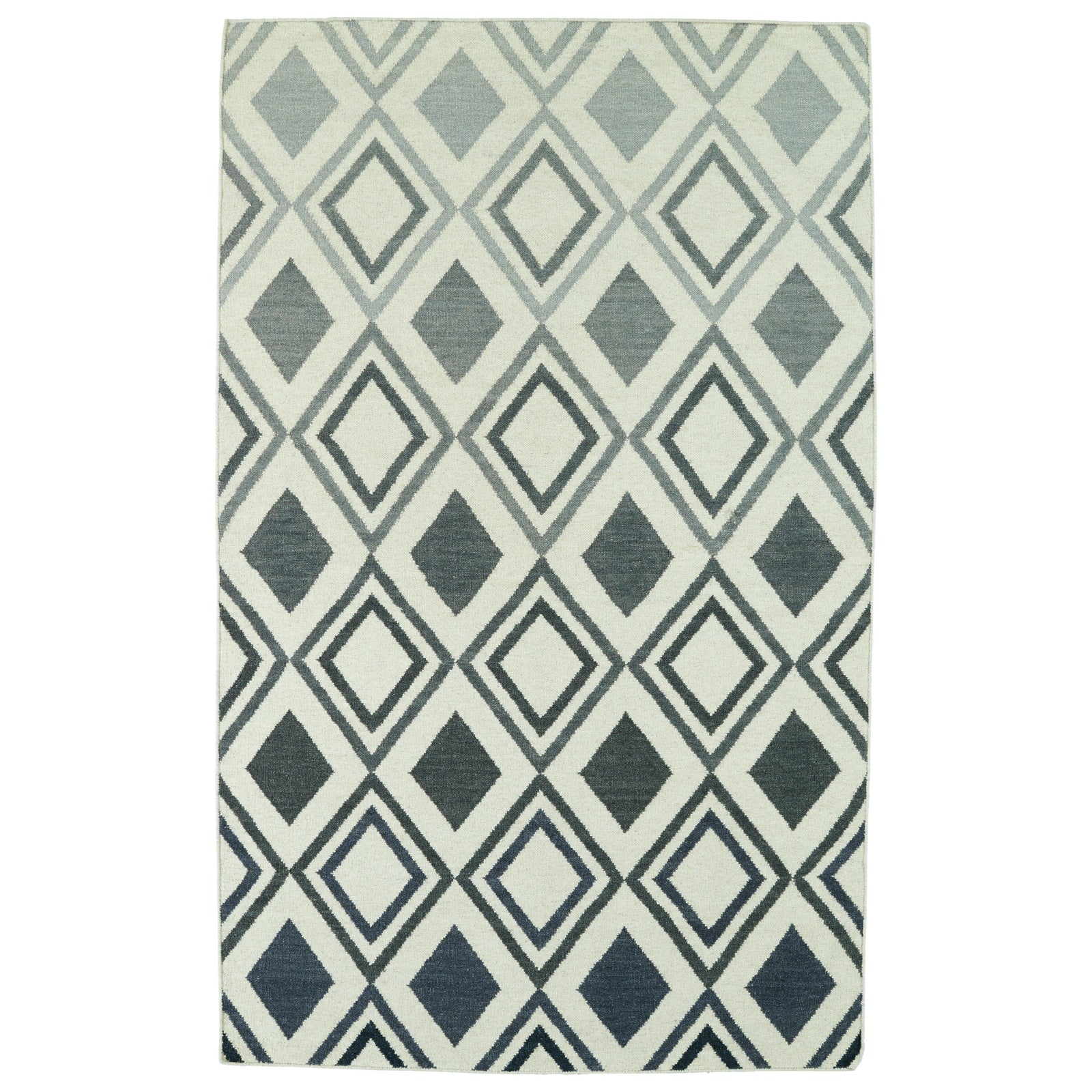 Glam Handmade Flatweave Area Rug - 3'6" x 5'6", Gray, GLA09