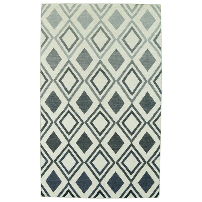 Glam Handmade Flatweave Area Rug - 5' x 8', Gray, GLA09