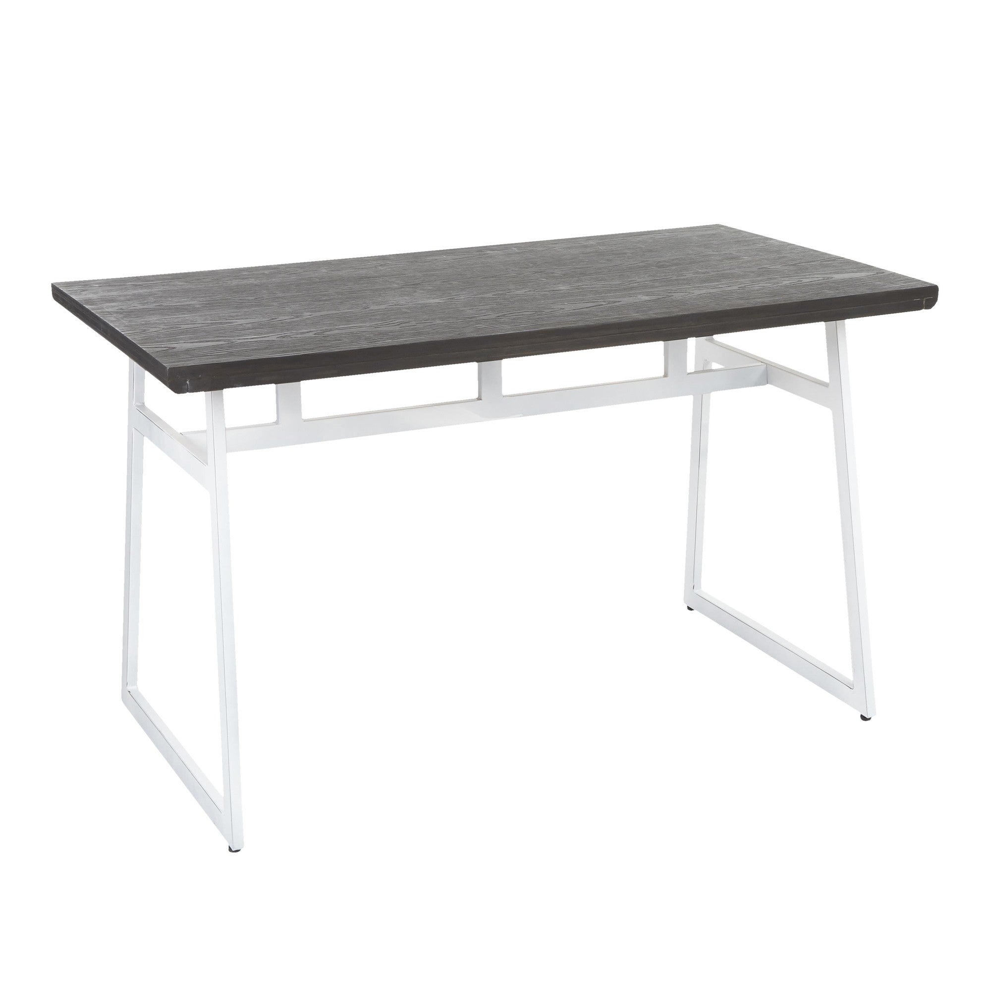 Geo Dining Table - Vintage White and Espresso