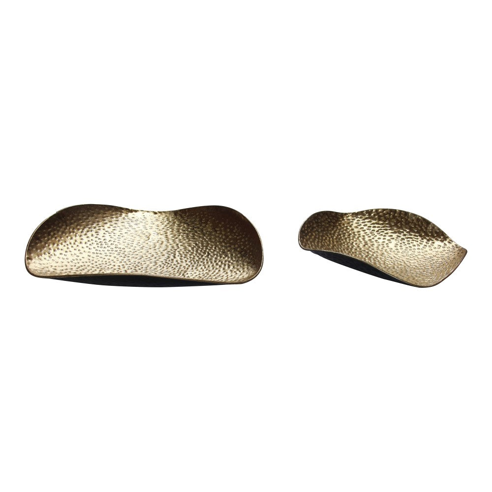 Hammered Gold Tray - Set of 2