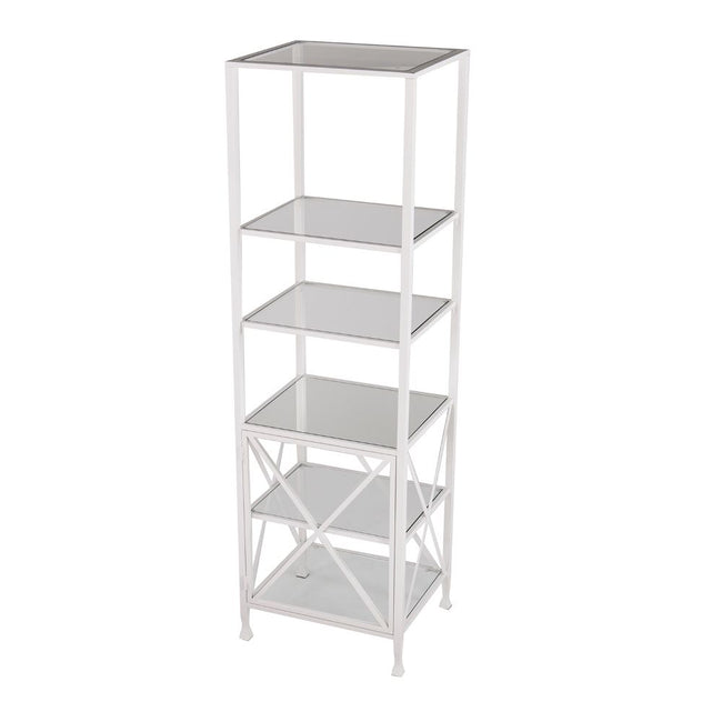 Chaya Metal/Glass Etagere - White