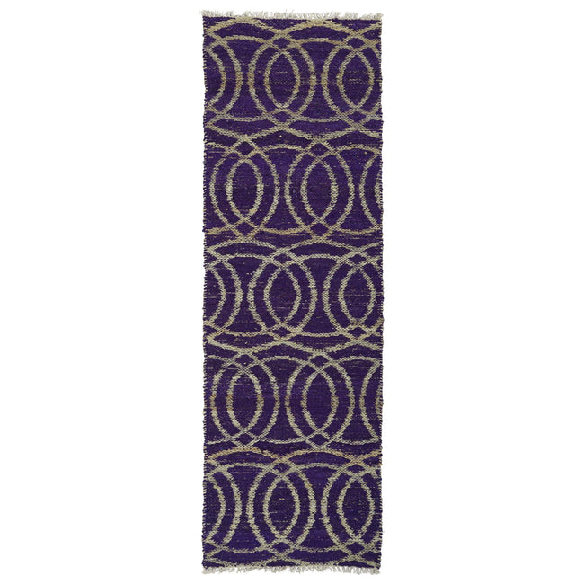 Kenwood Handmade Runner - 2'6" x 8', Purple, KEN03