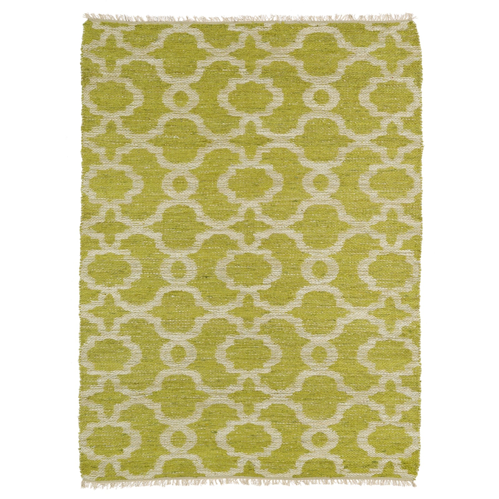 Kenwood Handmade Area Rug - 3'6" x 5'6", Lime Green, KEN07