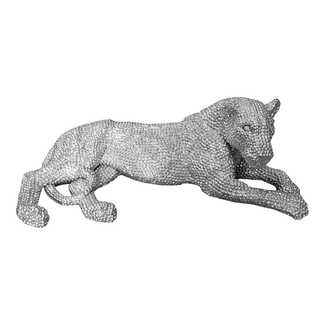 Panthera Statue - 9", Silver