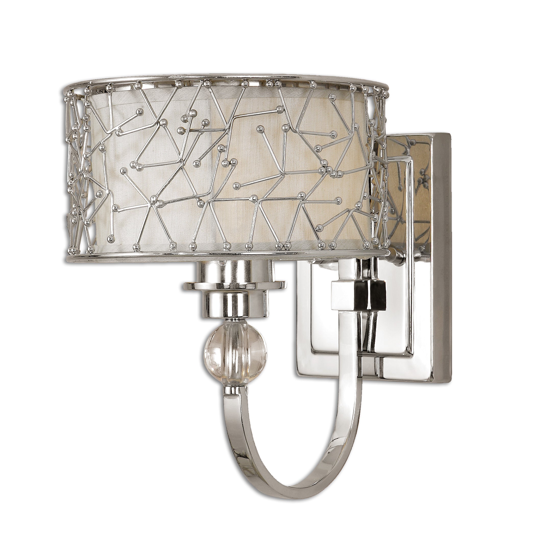 Brandon 1 Light Nickel Plated Wall Sconce