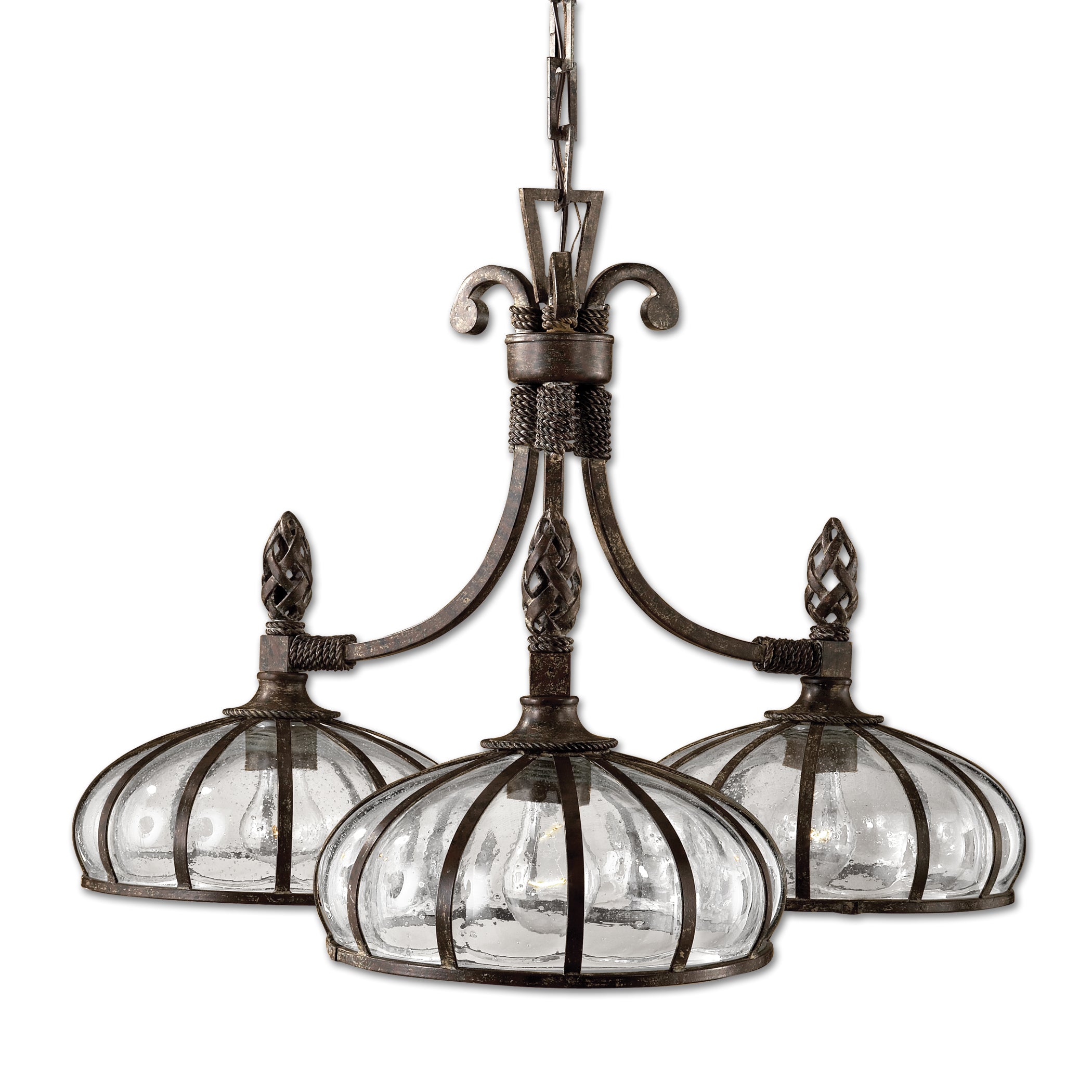 Galeana 3 Light Iron Chandelier