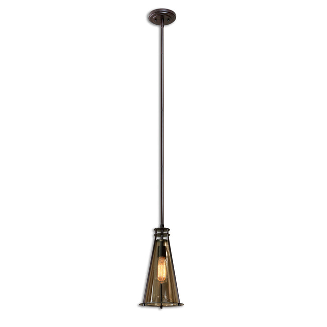 Frisco 1 Lt Black Metal Mini Pendant