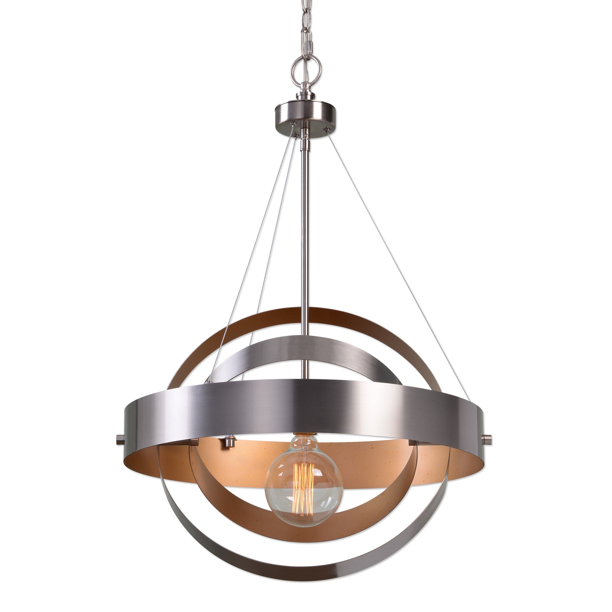 Anello 1 Light Brushed Nickel Pendant