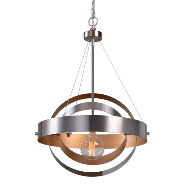 Anello 1 Light Brushed Nickel Pendant