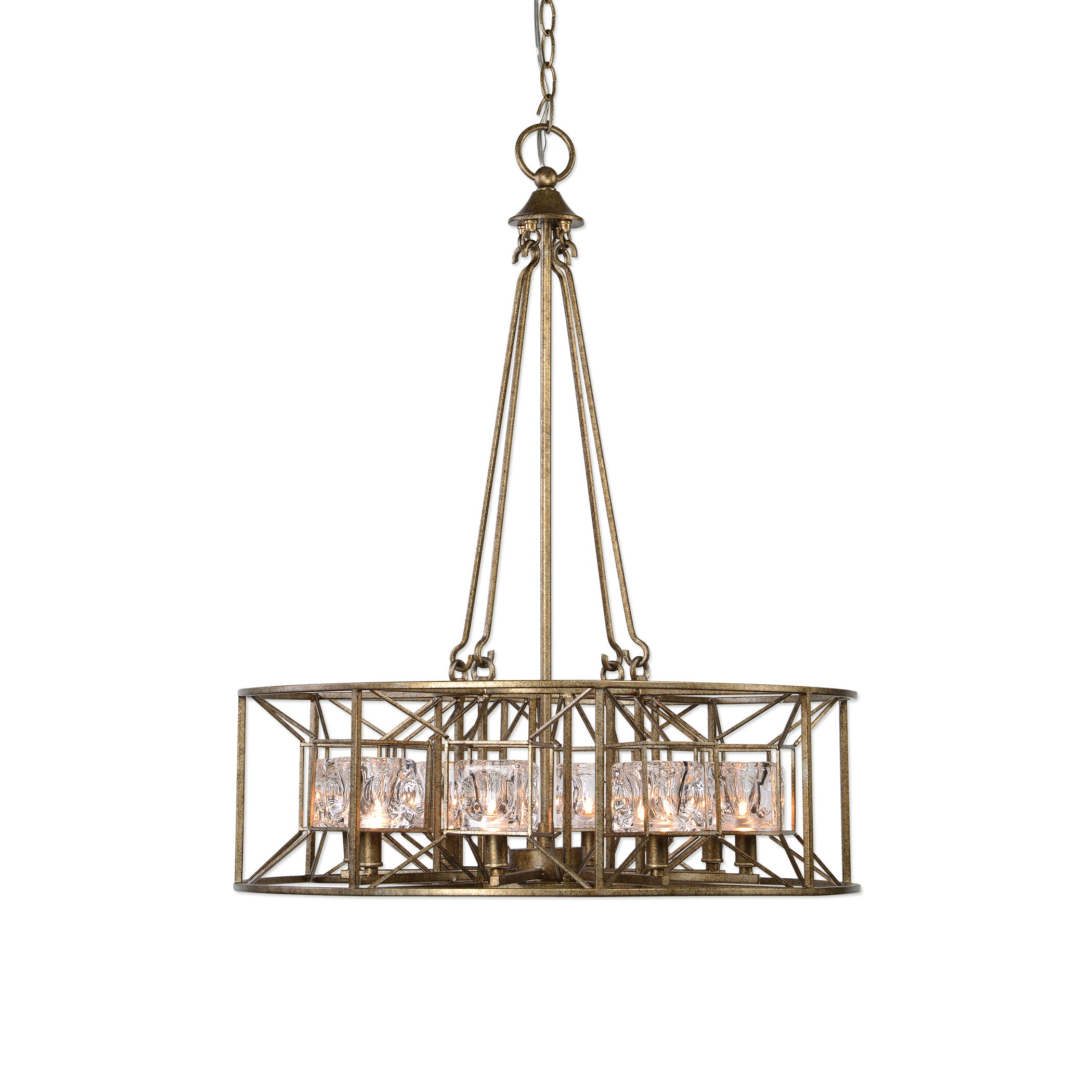 Ghiaccio 8 Light Swedish Iron Pendant