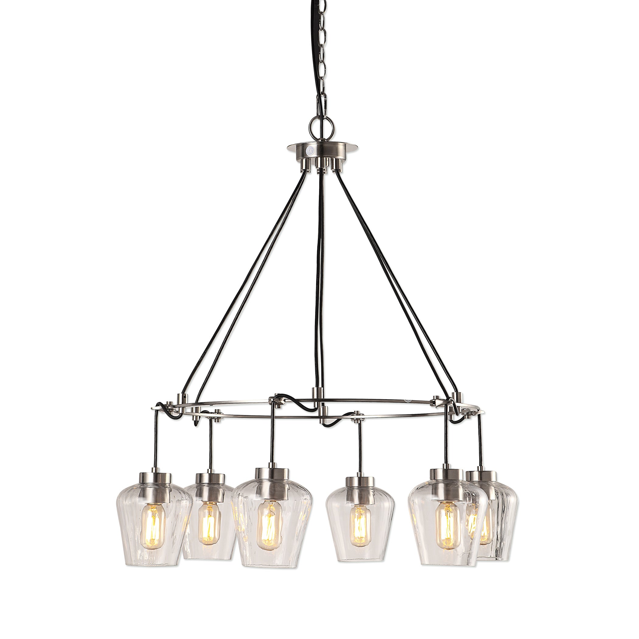 Akron Nickel 6 Light Pendant