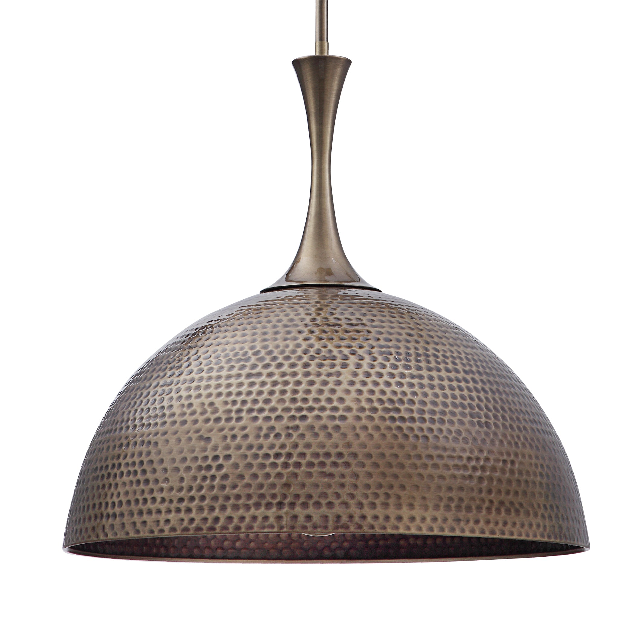 Raynott Brass 1 Light Dome Pendant