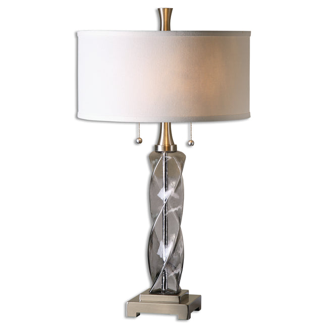 Spirano Gray Glass Table Lamp