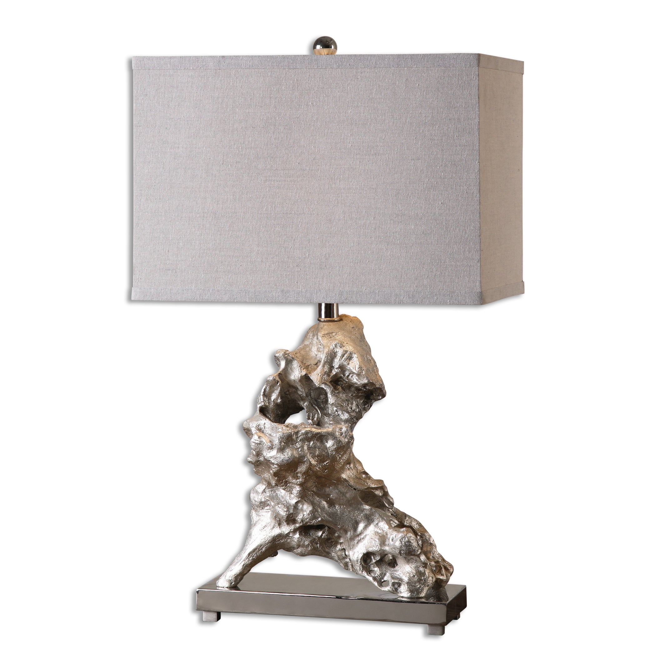 Rilletta Metallic Silver Table Lamp