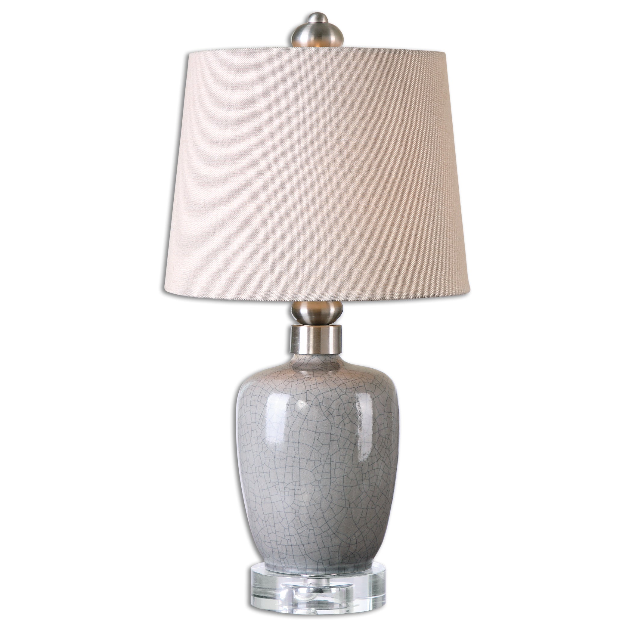 Ovidius Mini Crackle Gray Table Lamp