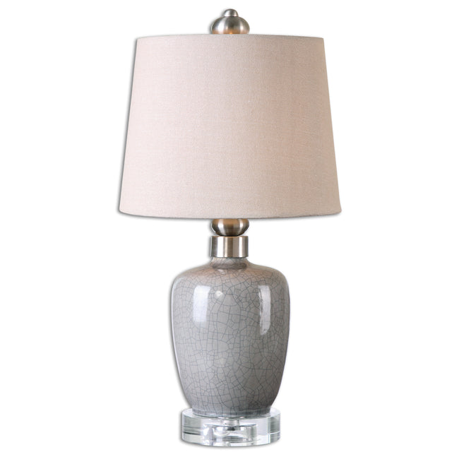 Ovidius Mini Crackle Gray Table Lamp