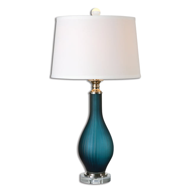 Shavano Blue Glass Table Lamp