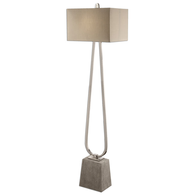 Carugo Polished Nickel Floor Lamp