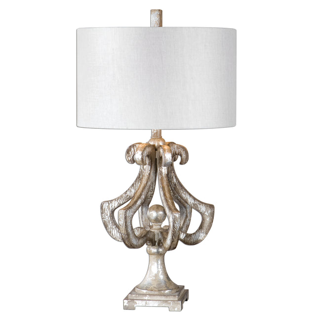 Vinadio Distressed Silver Table Lamp