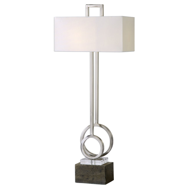 Deshka Brushed Nickel Table Lamp