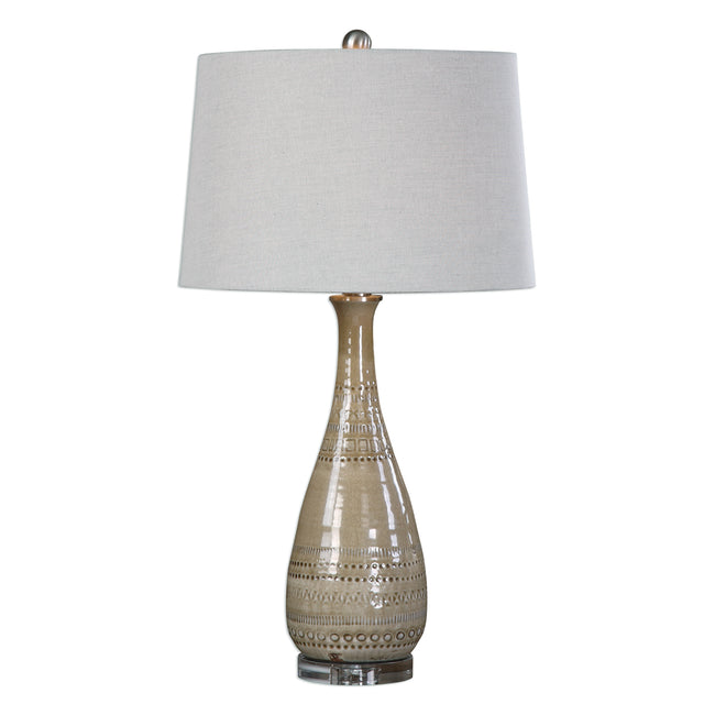 Nakoda Embossed Ceramic Lamp