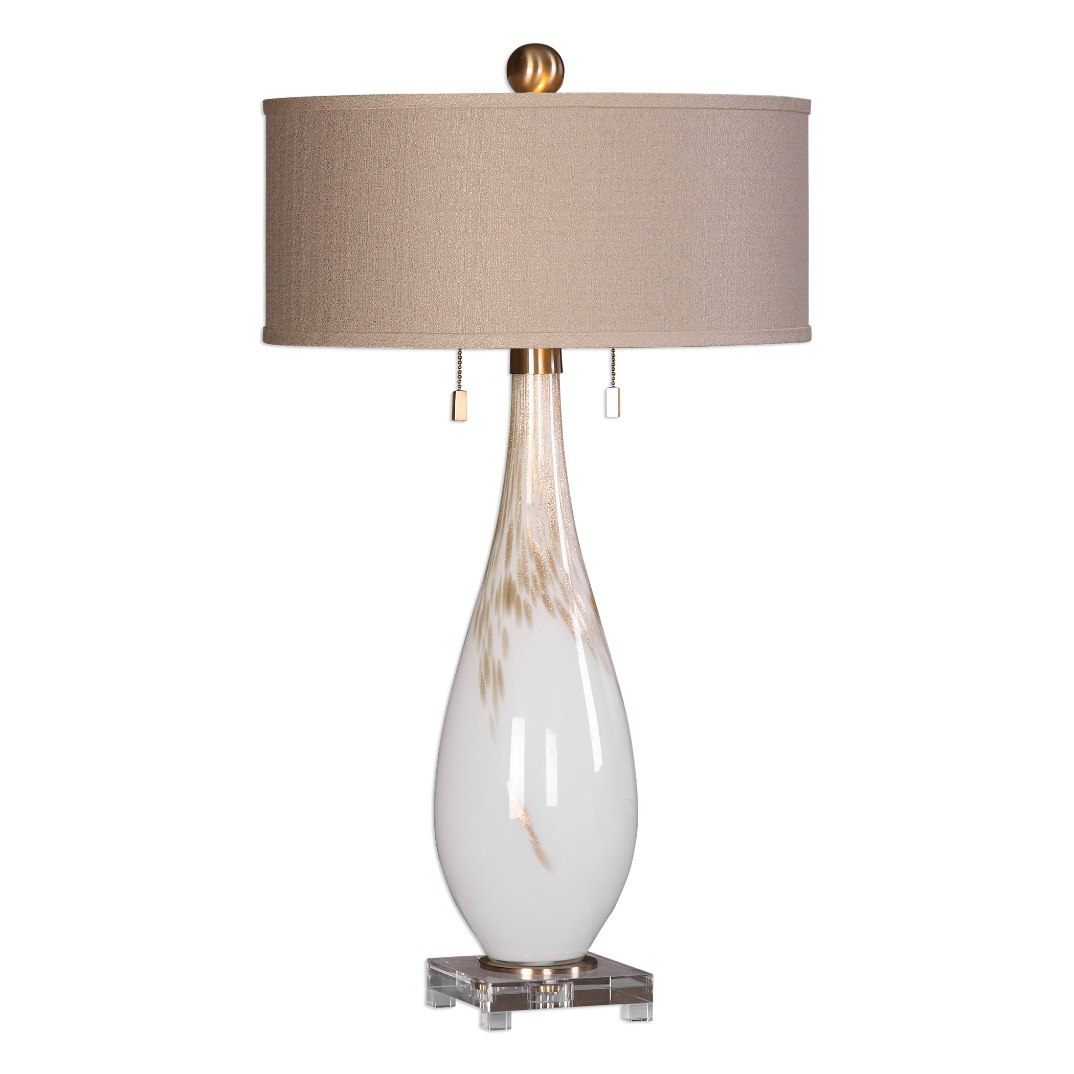 Cardoni White Glass Table Lamp