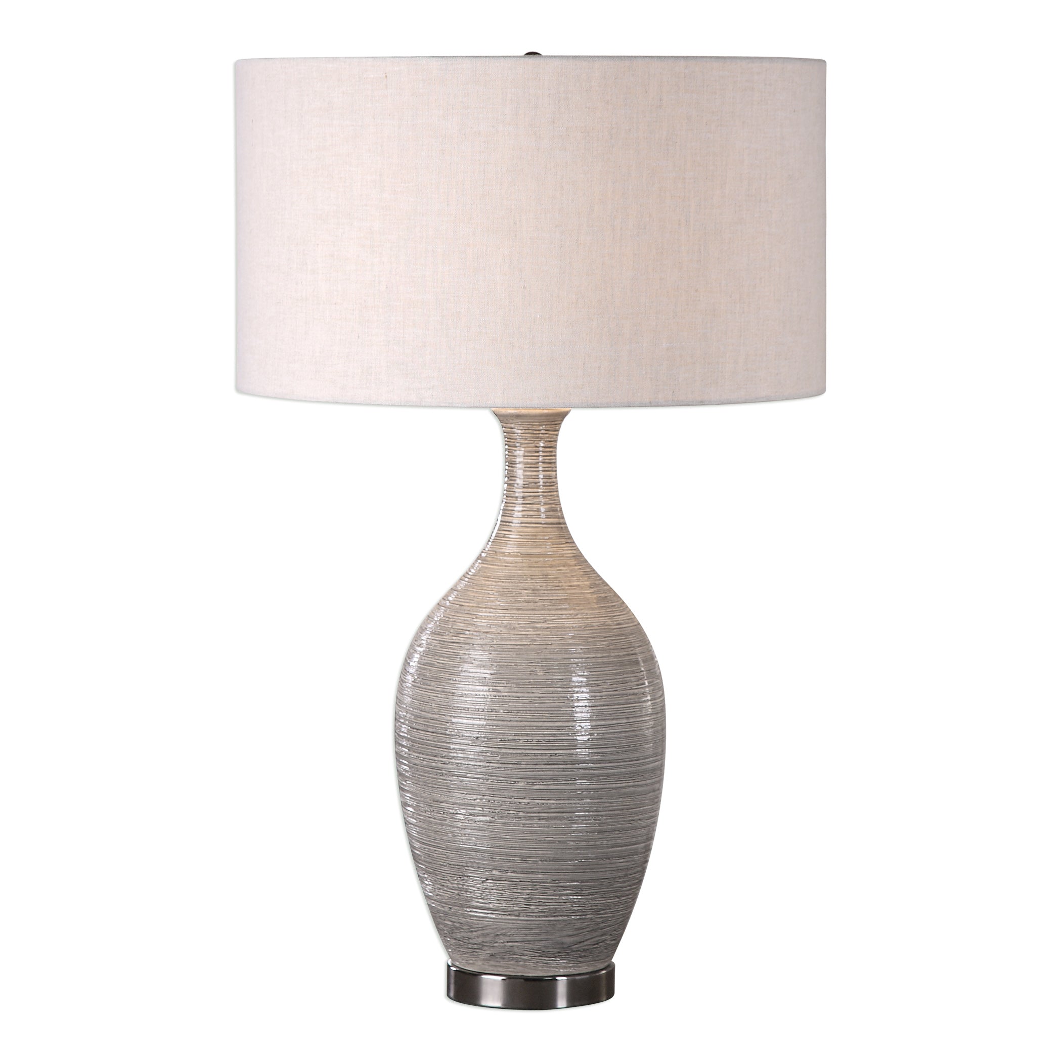 Dinah Gray Textured Table Lamp