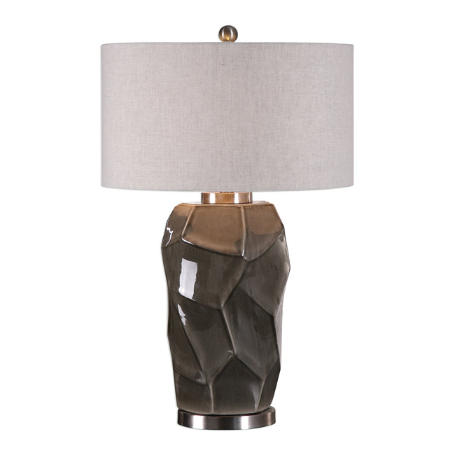 Crayton Crackled Gray Table Lamp