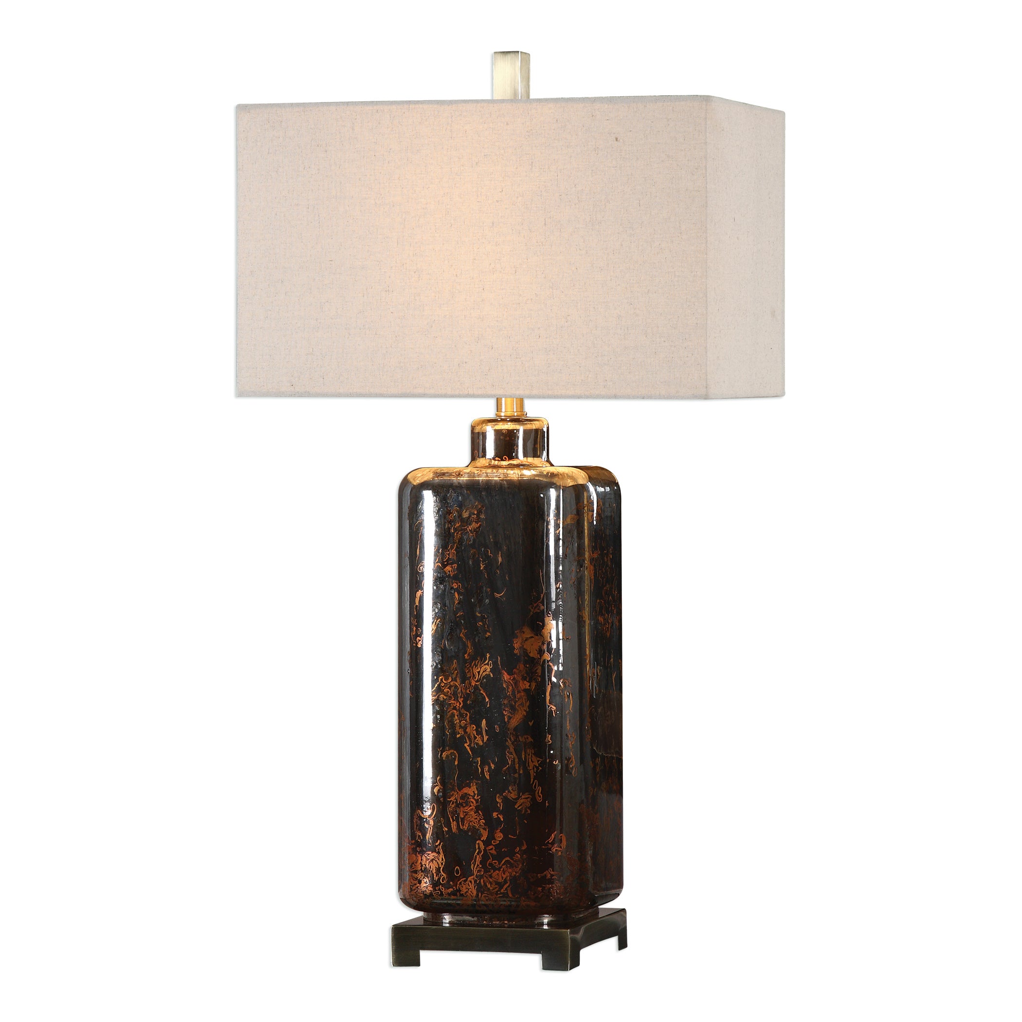 Vanoise Bronze Mercury Glass Lamp