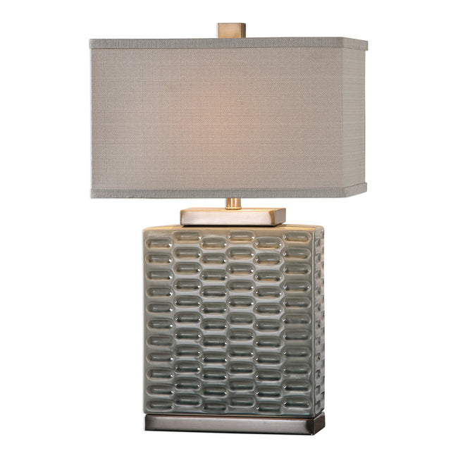 Virelles Sage Gray Ceramic Lamp