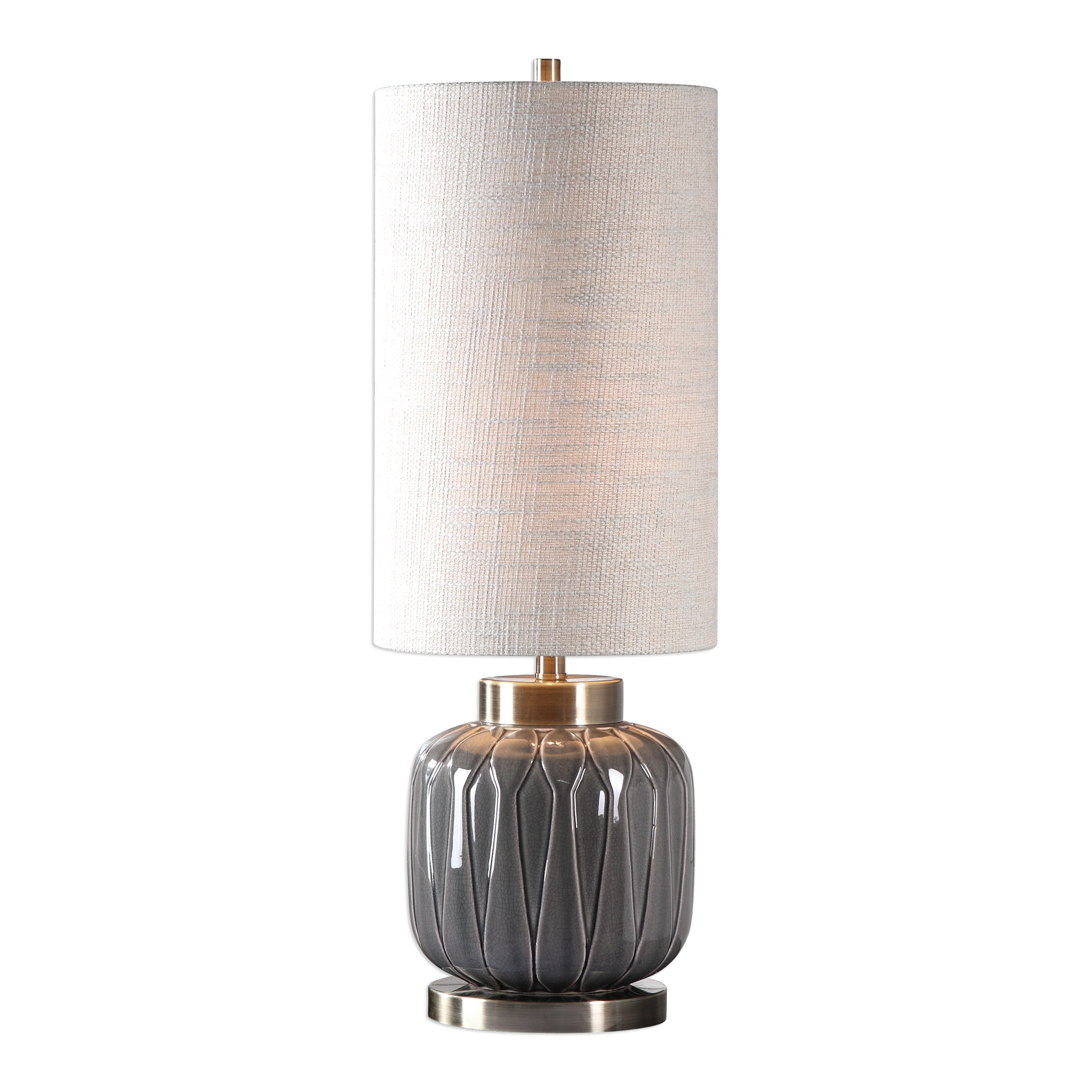 Zahlia Aged Gray Ceramic Lamp