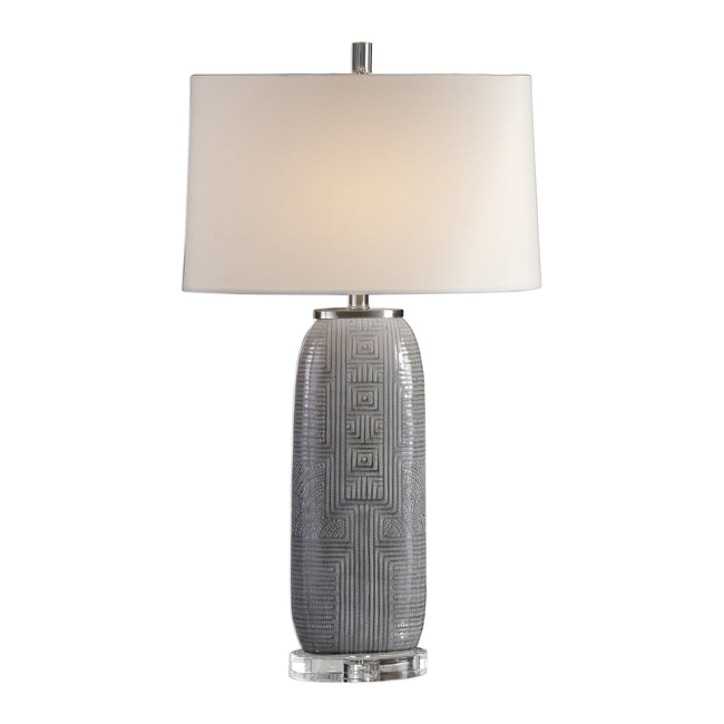 Ravi Gray Patterned Lamp