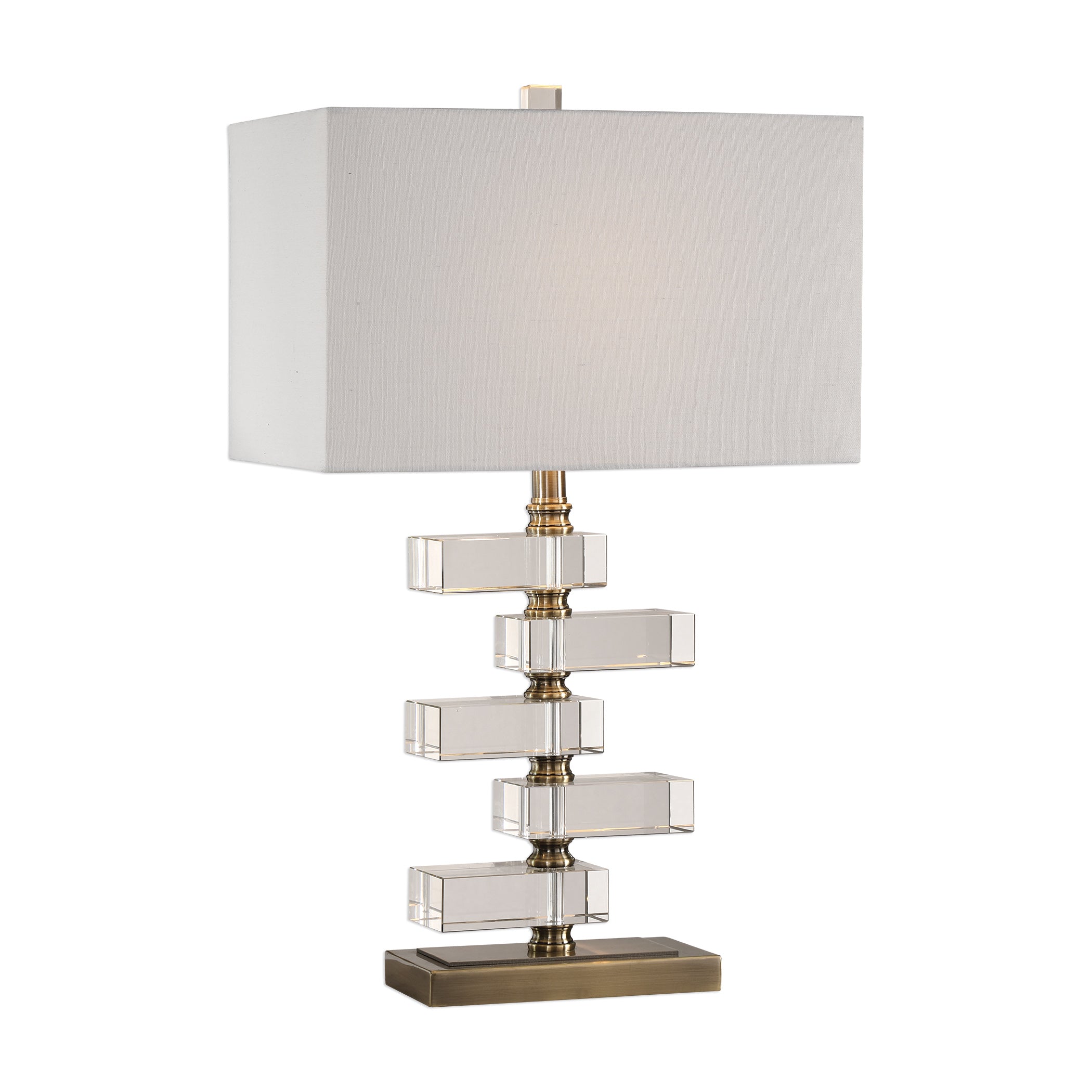 Spilsby Stacked Crystal Block Lamp