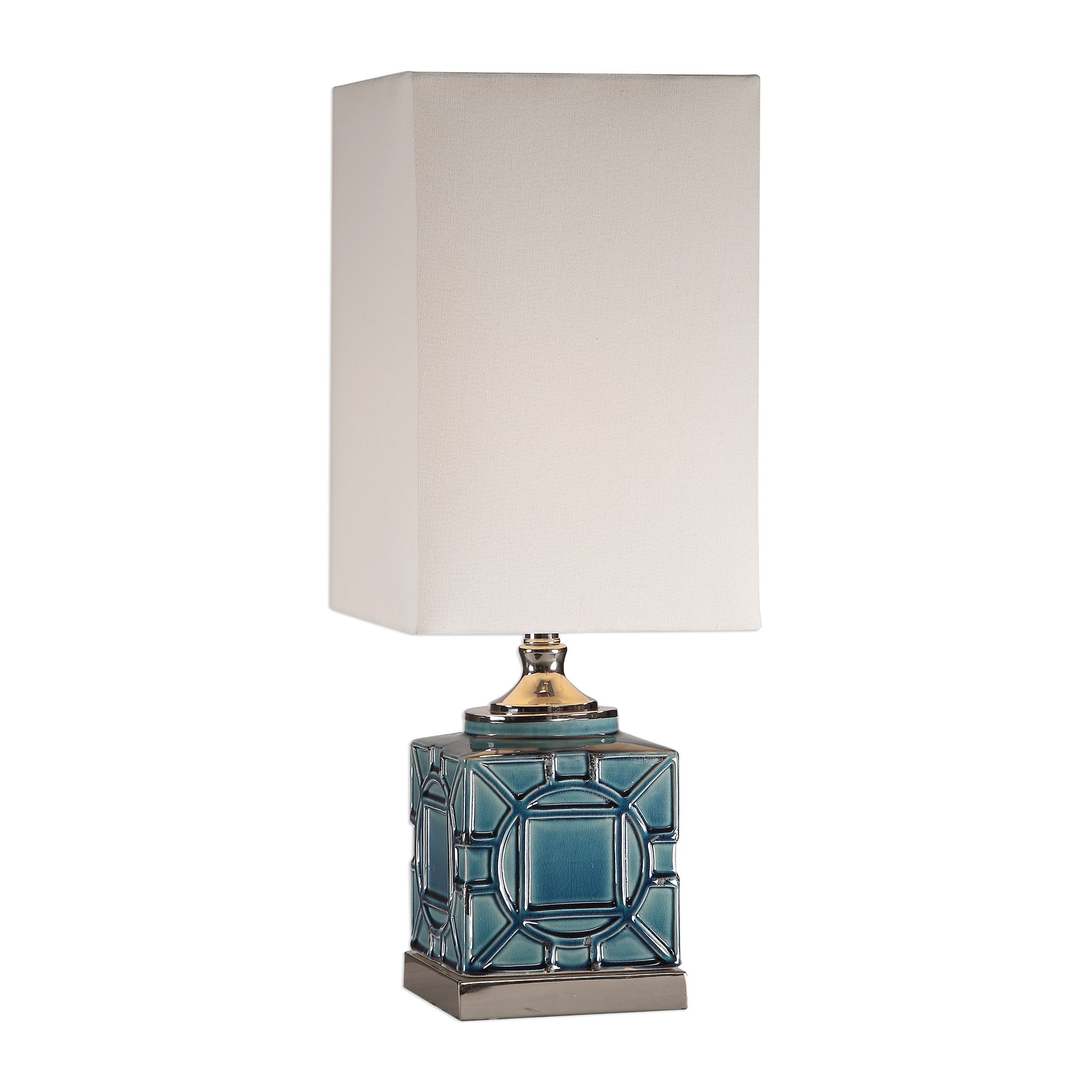 Pacorro Crackled Blue Lamp