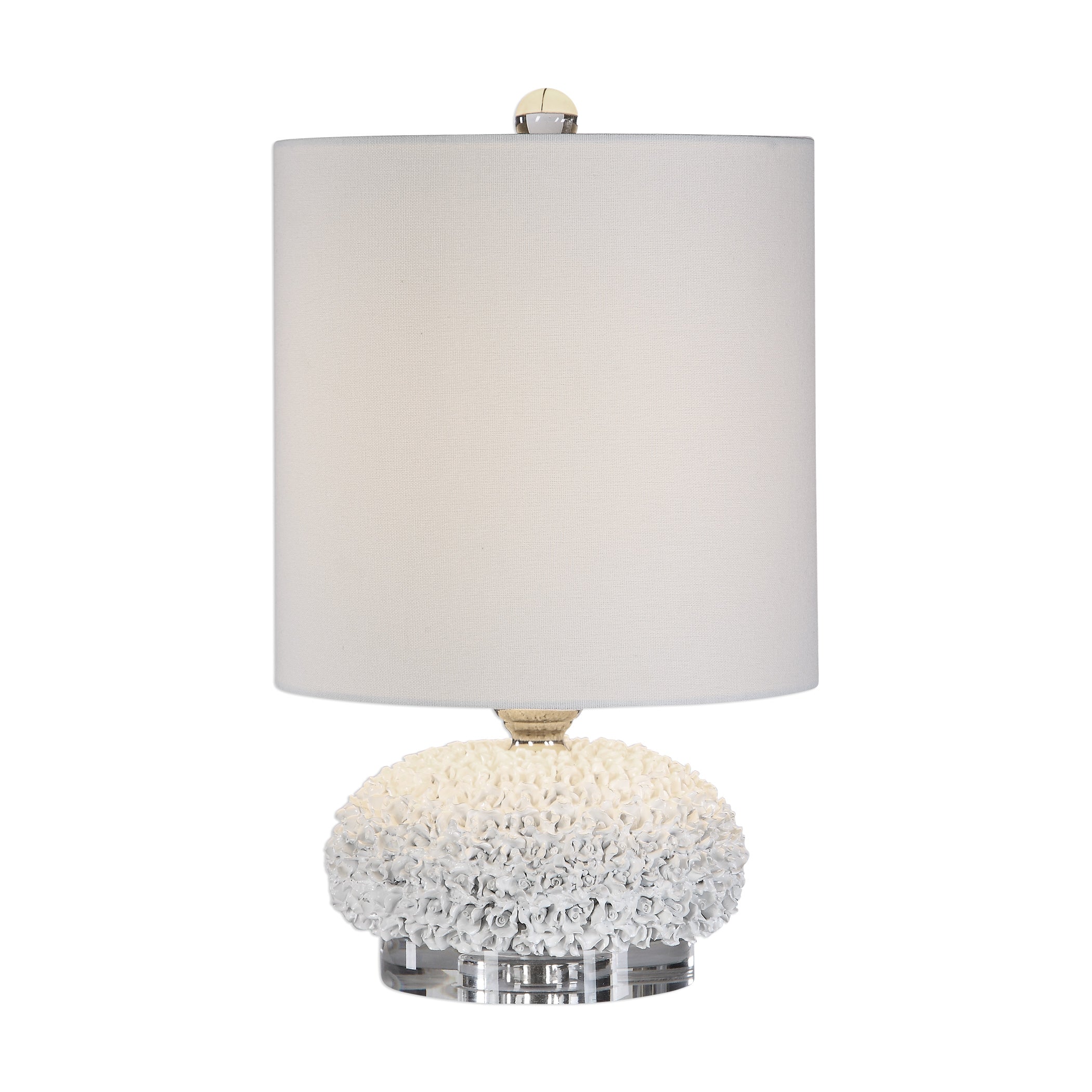 Dellen White Floral Buffet Lamp