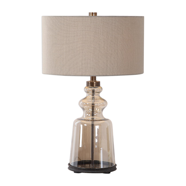 Irving Amber Glass Table Lamp