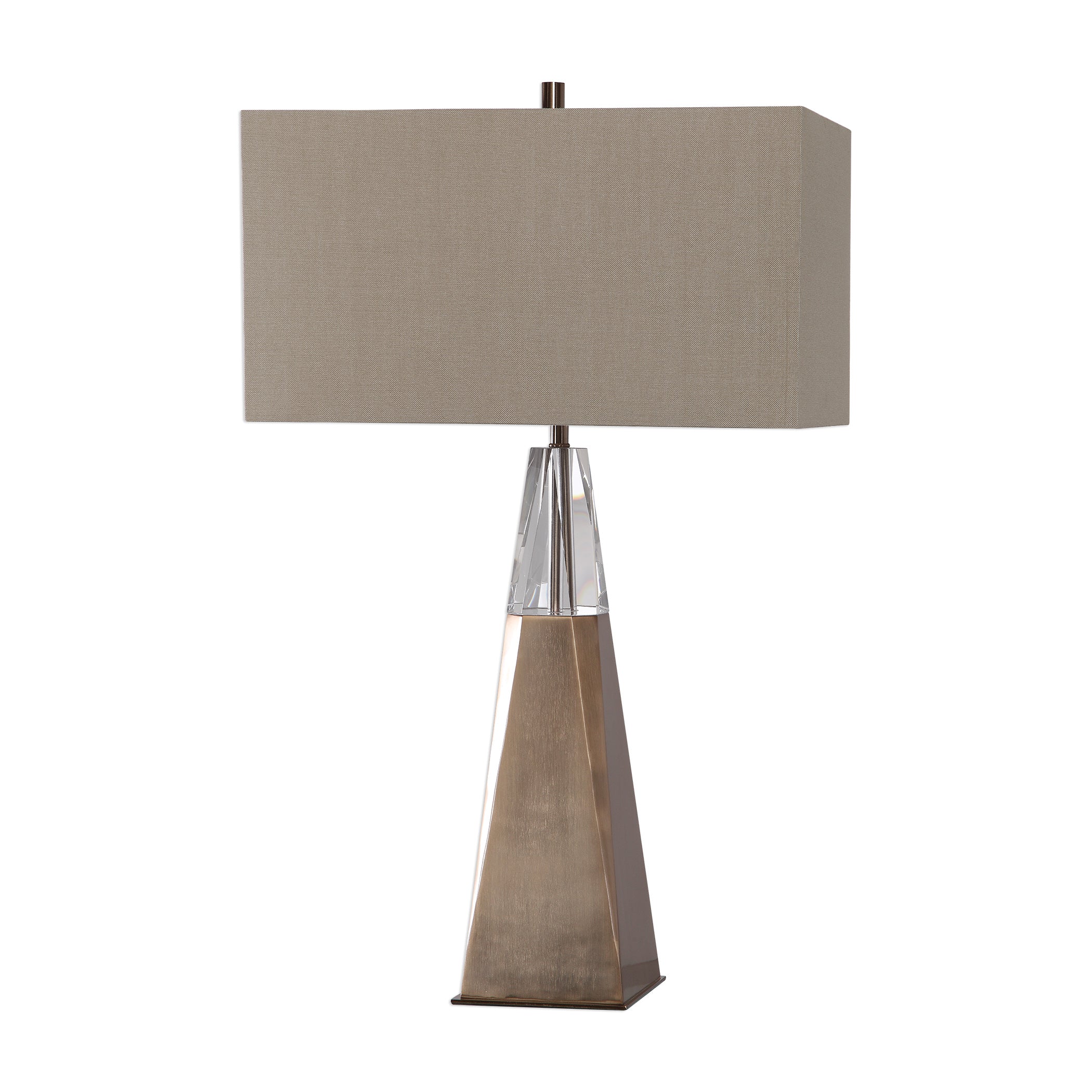 Priam Plated Brass Table Lamp