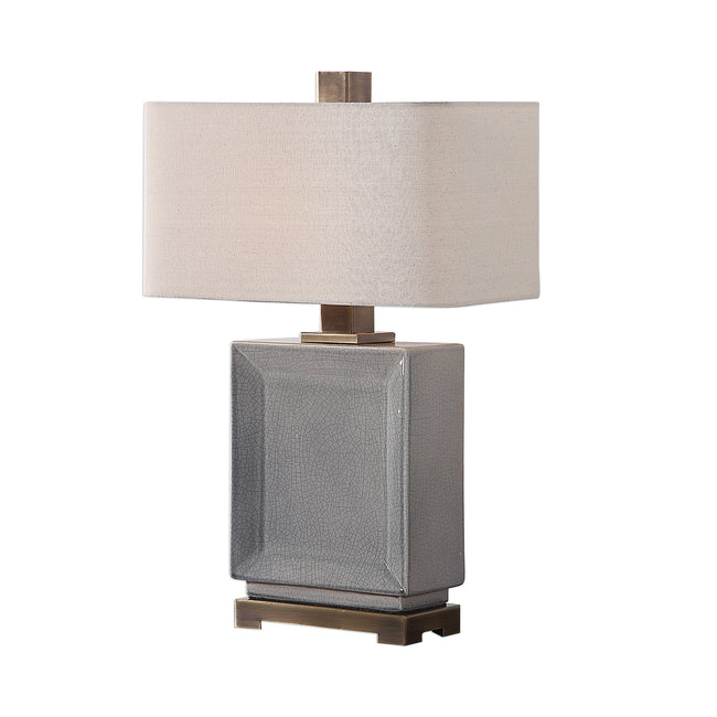 Abbot Crackled Gray Table Lamp