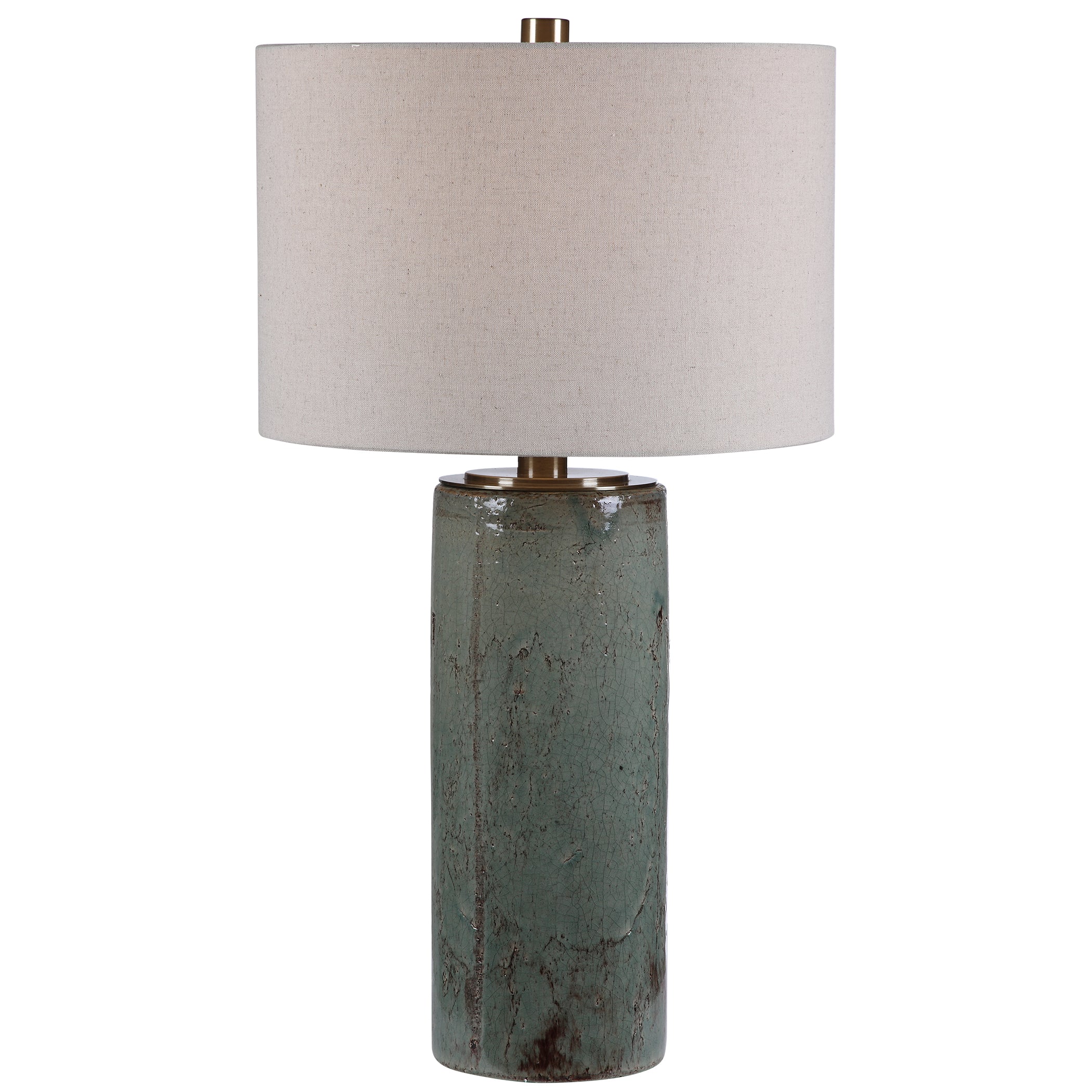 Callais Crackled Aqua Table Lamp