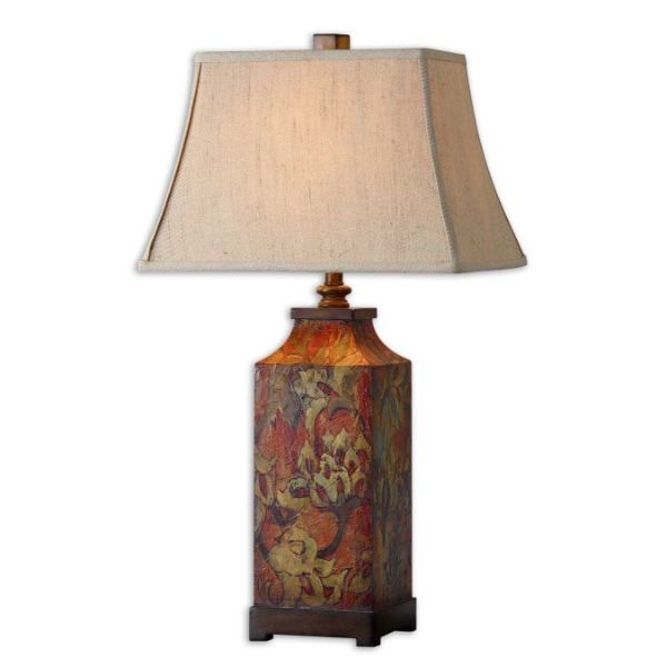 Colorful Flowers Table Lamp