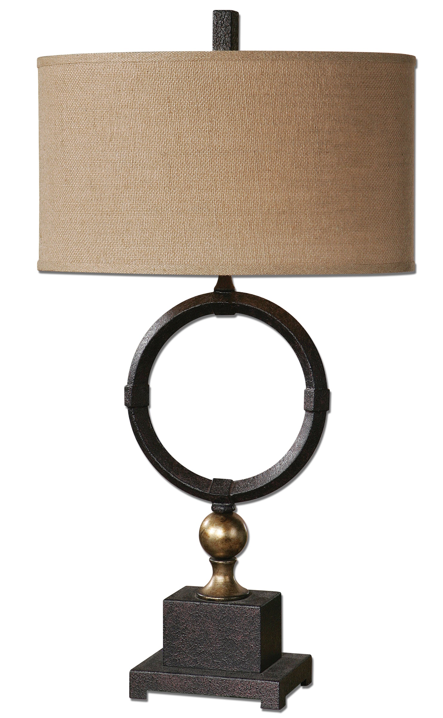 Pueblo Black Circle Table Lamp