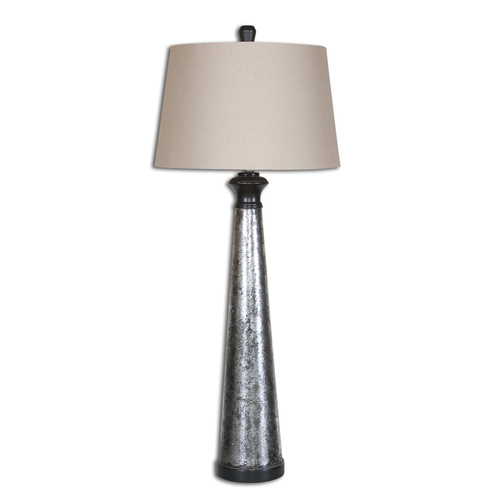 Mustapha Distressed Silver Table Lamp