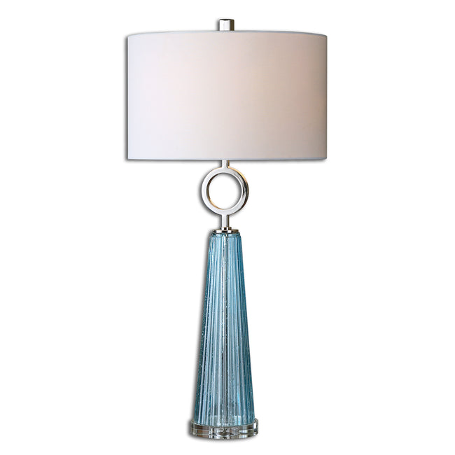 Navier Blue Glass Table Lamp