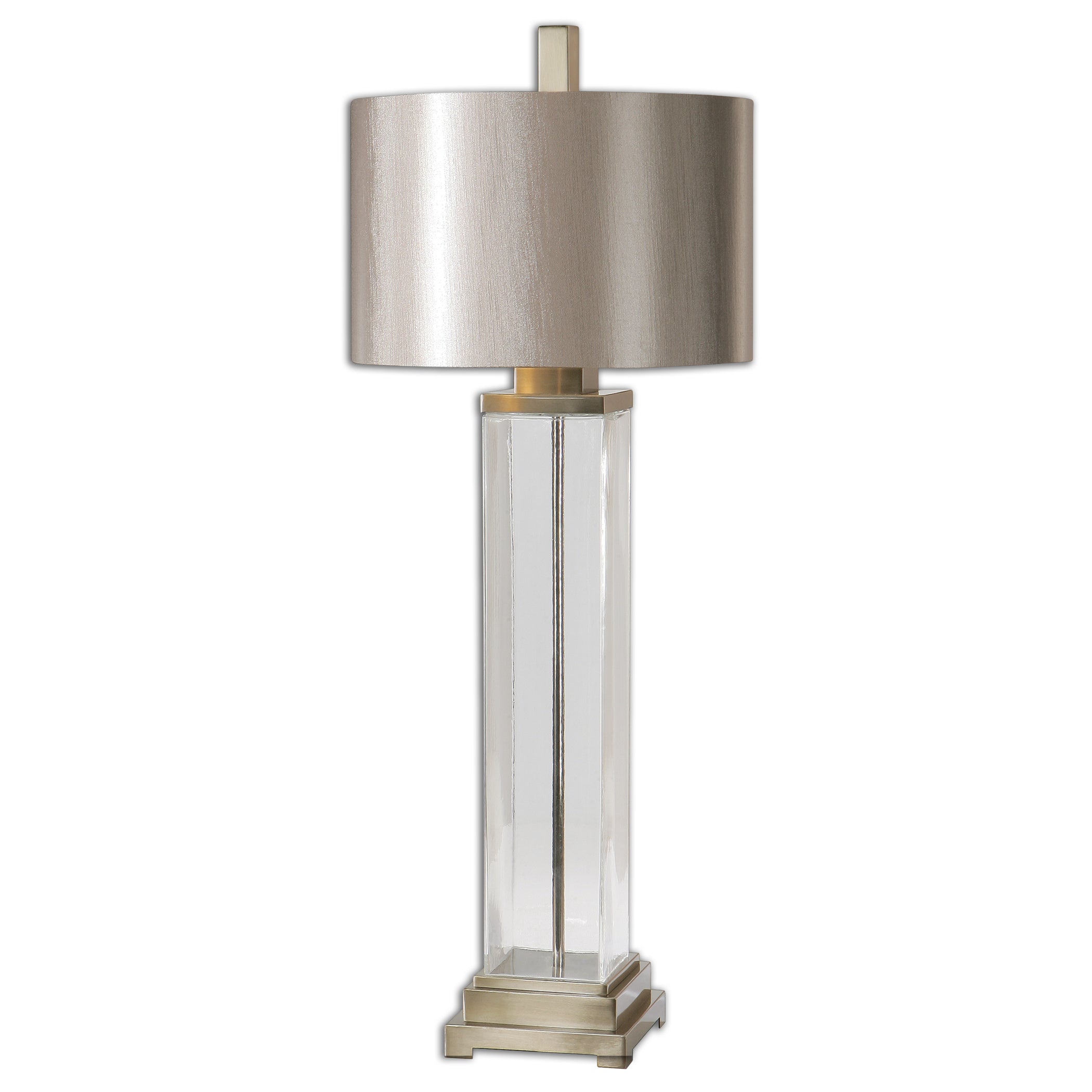 Drustan Clear Glass Table Lamp