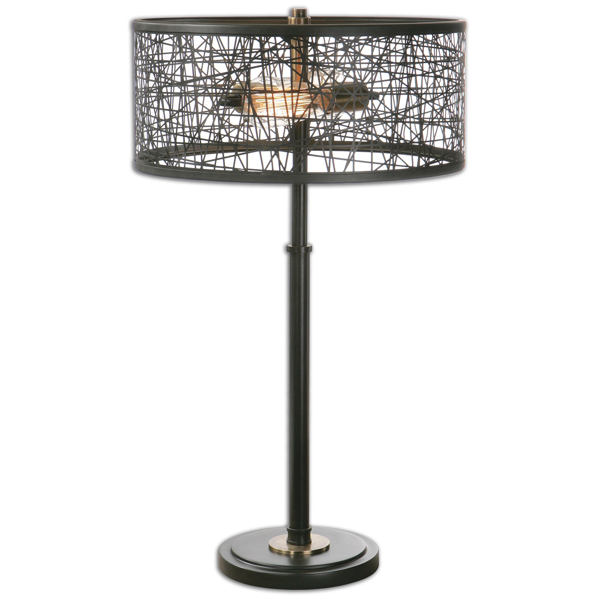 Alita Black Drum Shade Lamp